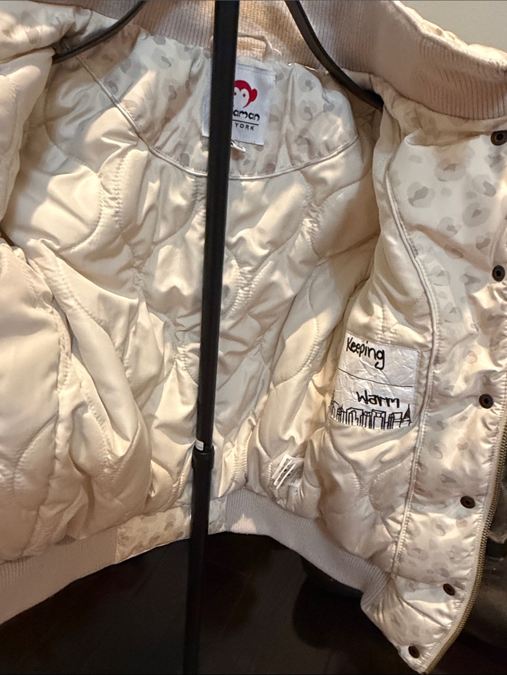 Appaman Cream Puffer Jacket with Faux Fur Trim - Picture 5 of 6